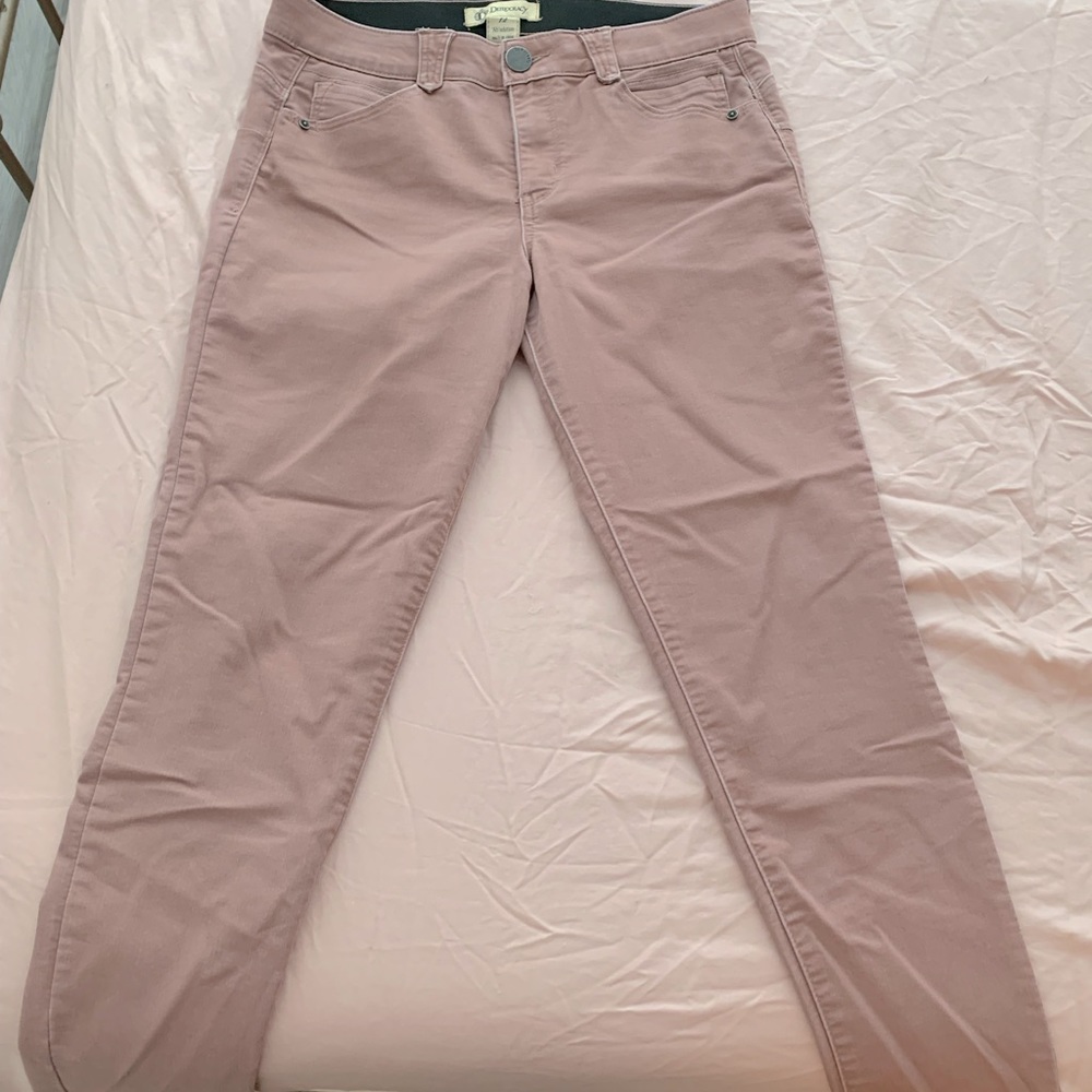 Blush pink Democracy Ab Solution Ankle Cut Jeans
